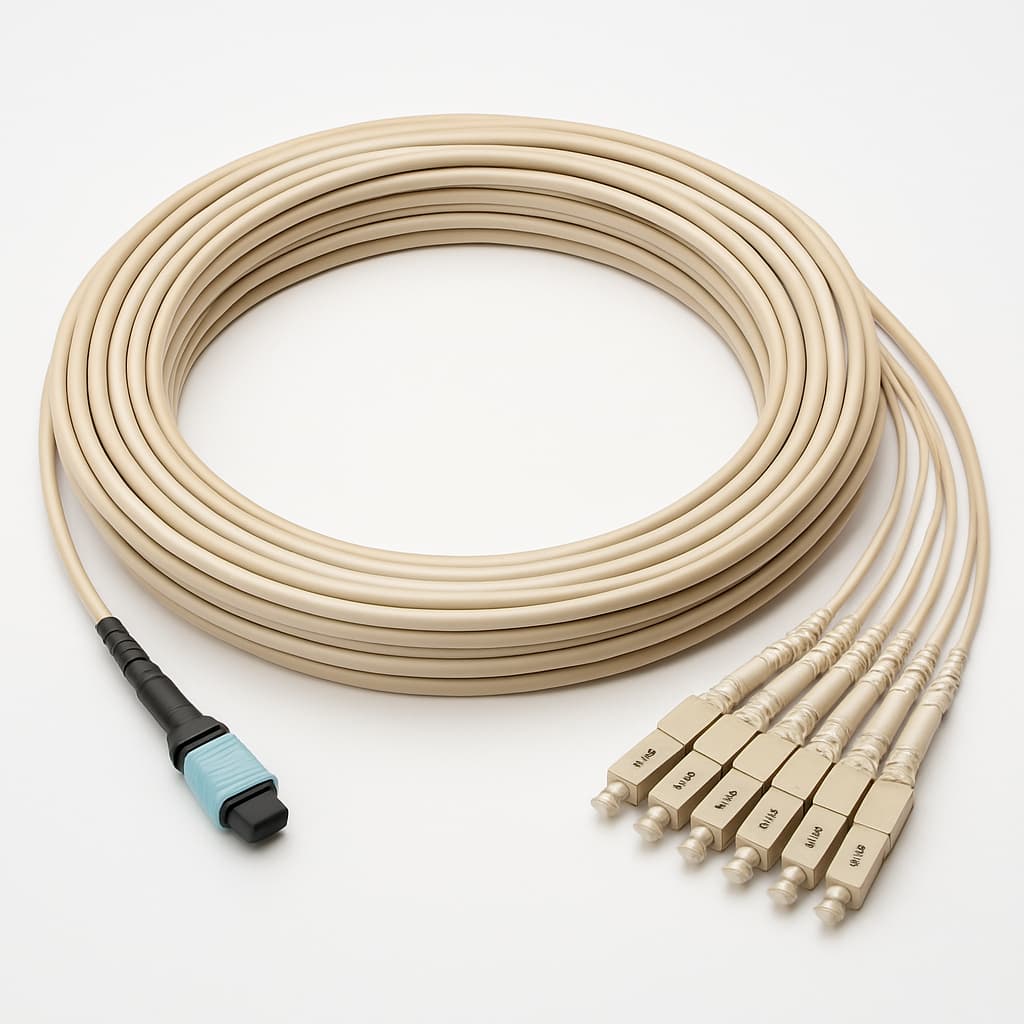 Telegartner L00835A0025 MPO Harness OM2 12SC MM 10.0 m — illustrative AI-generated image
