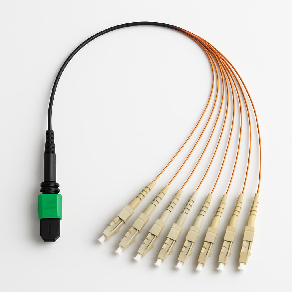 Telegartner L00839A0014 MPO FanOut Kit 12x G50/125 OM2 — illustrative AI-generated image