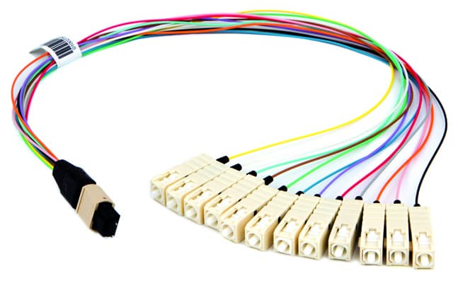 MPO/MTP® OM4 Harness 12x LC 0.5 m, L00839A0024