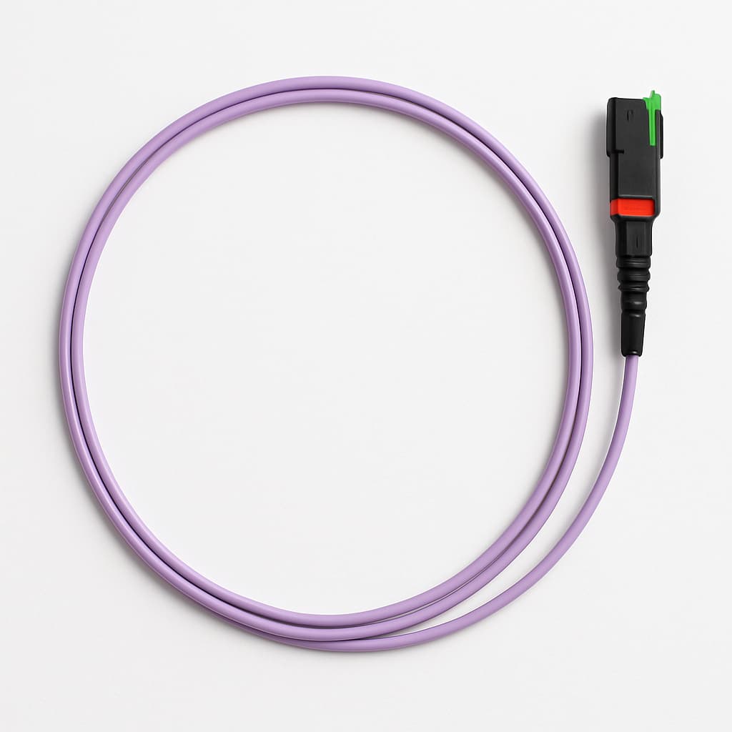 Telegartner L00859A0021 Fibre Pigtail G50/125 OM4 — illustrative AI-generated image