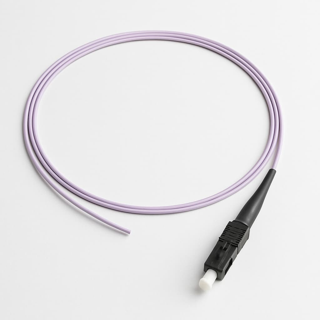 Telegartner L00879A0018 Fibre Pigtail 50/125 OM4 2 m 1xLC — illustrative AI-generated image