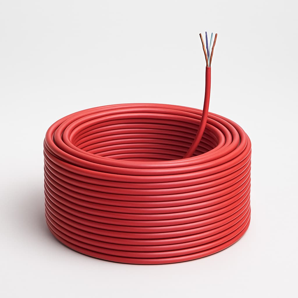 Telegartner L02002A0055 U/UTP Cat.5 Patch Cable 100 m Red — illustrative AI-generated image
