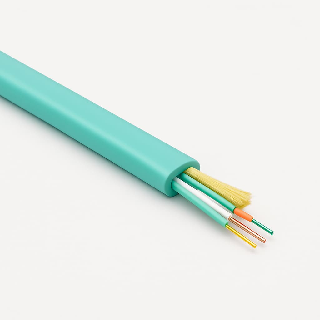 Telegartner L08011A0029 FO Breakout Cable, 2G50/125 OM3 — illustrative AI-generated image