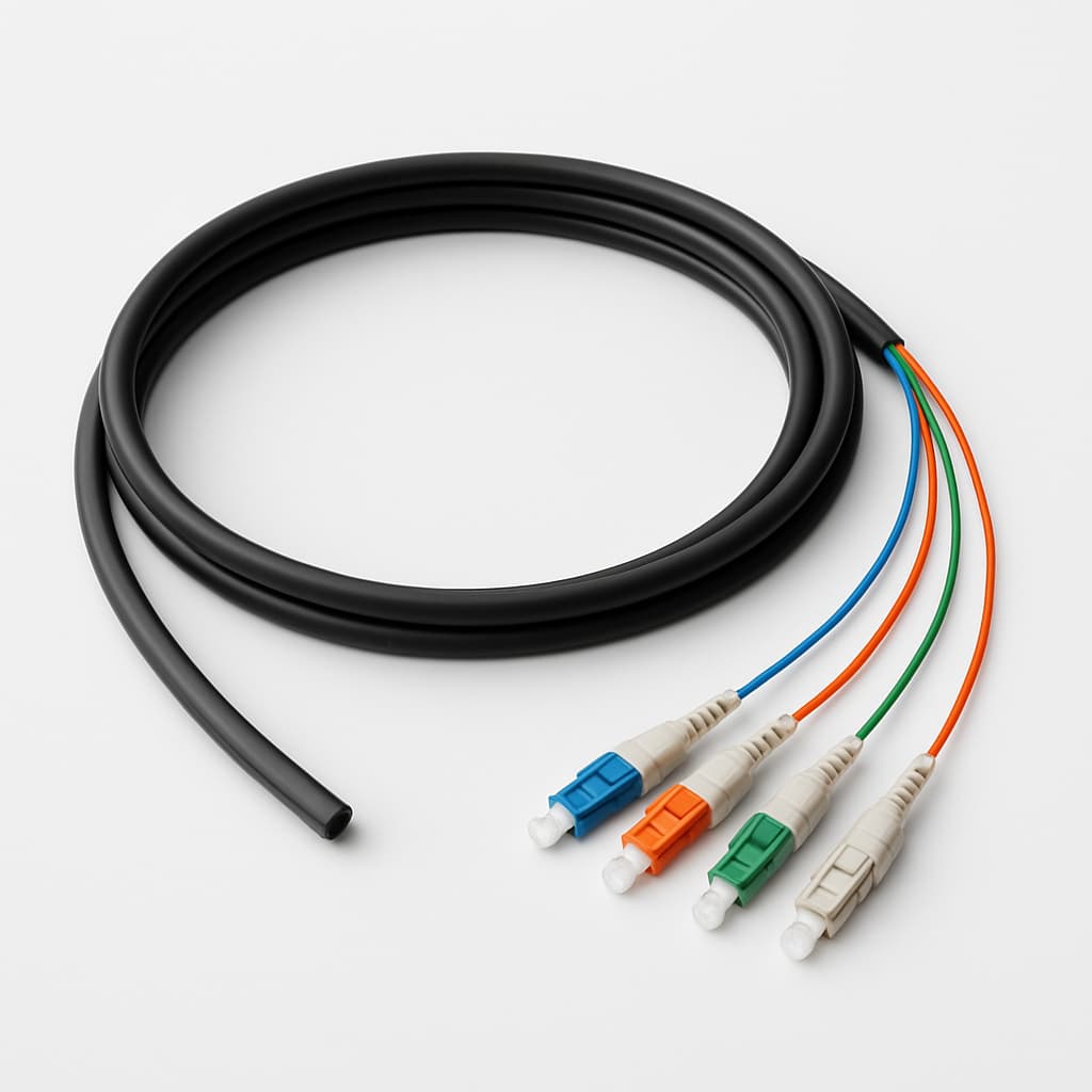 Telegartner L08021B1208 FO Mini-Breakout Cable — illustrative AI-generated image
