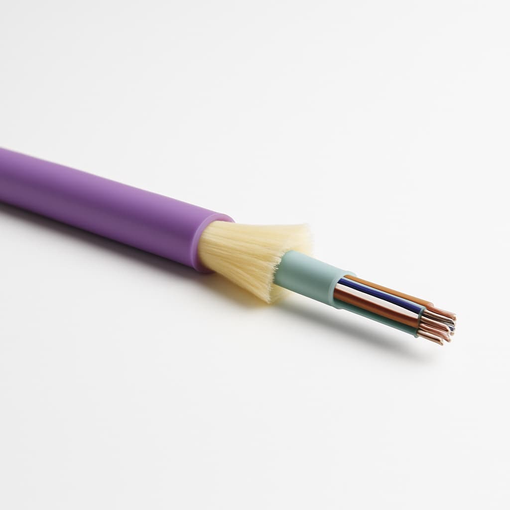 Telegartner L08021C0312 FO Universal Cable 12G50/125 OM4 — illustrative AI-generated image