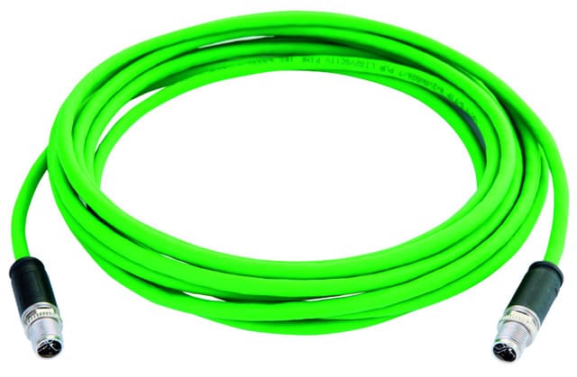 Telegaertner L80005A0000 M12x1 X-coded Cat.6A cable assembly, 10 m