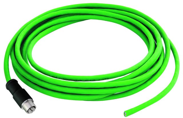 Telegaertner L84502A0000 STX M12x1 X-coded Cat.6A Cable Assembly, 3 m