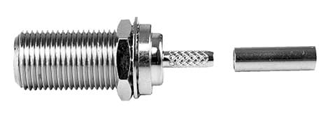 Telegartner J01601A0008 F Bulkhead Jack, Solder/Crimp