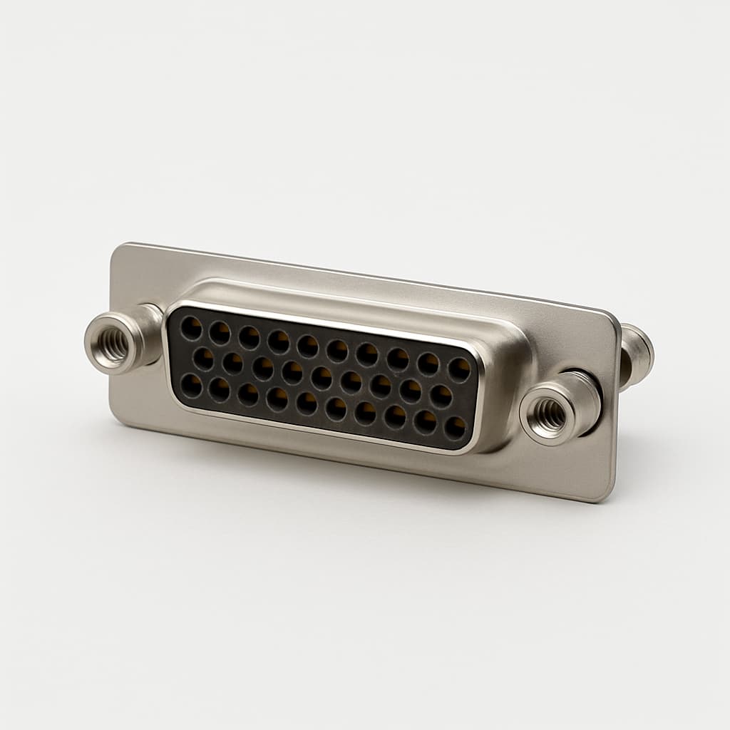 Molex / FCT FLW25S7-K121 D-Sub 25P Female Connector — illustrative AI-generated image