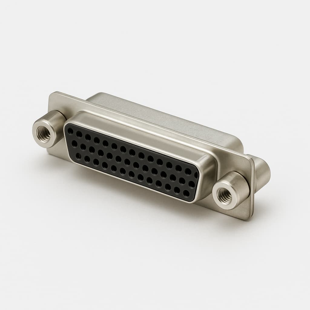 FLW37S7-K121 D-Sub 37P Female Float Mount Connector — illustrative AI-generated image