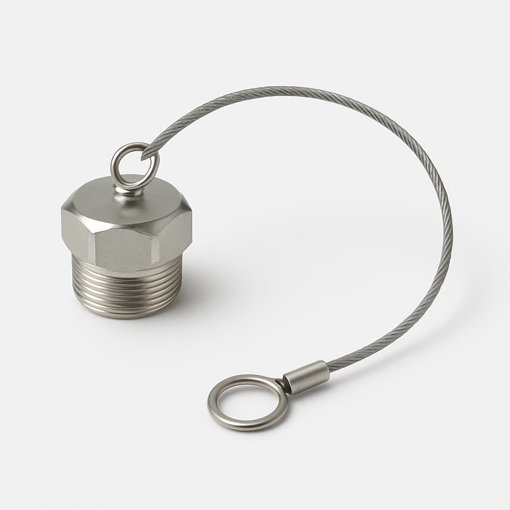 Telegartner B00010A0031 Dust Cap with Lanyard — illustrative AI-generated image