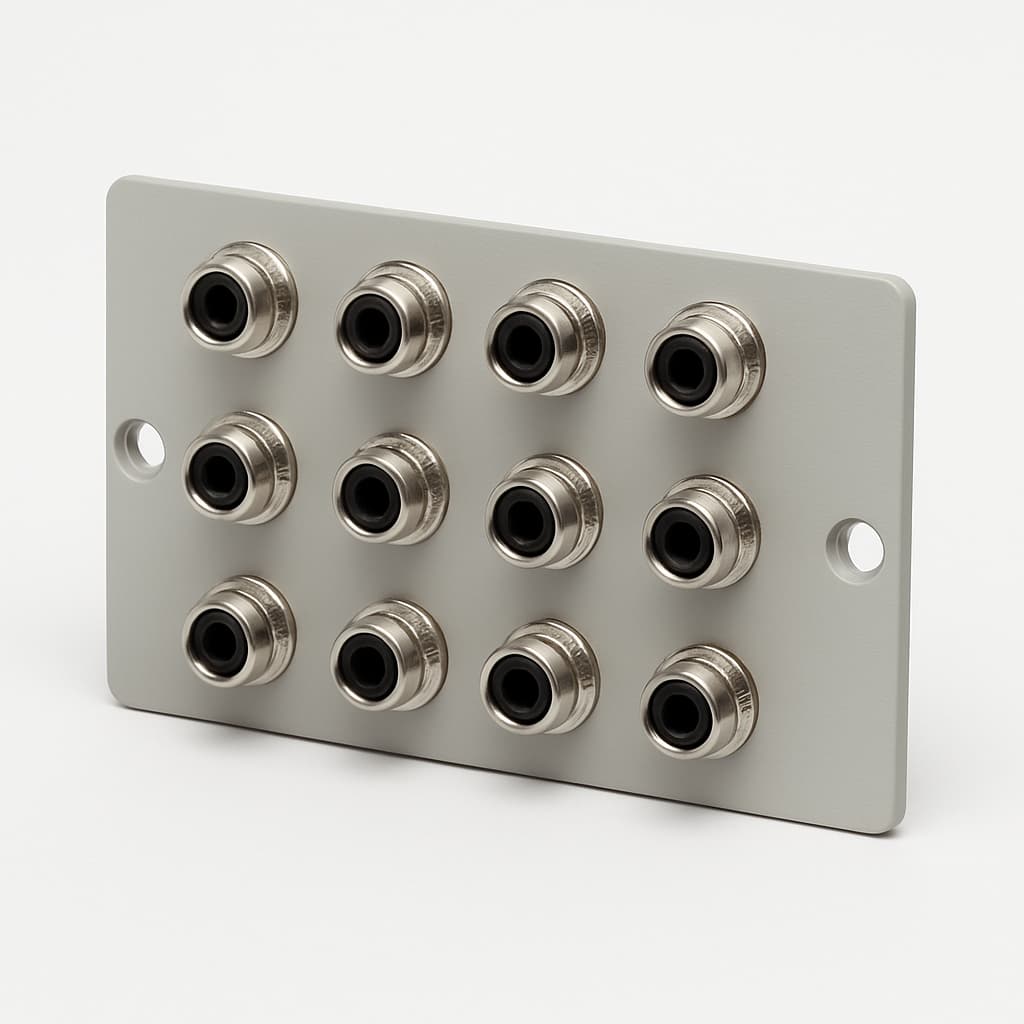Telegartner H02022A0010 Front Plate Mount 12xFC/PC Grey — illustrative AI-generated image