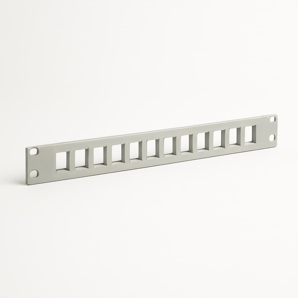 Telegartner H02025A0610 Modular Front Plate 1HU — illustrative AI-generated image