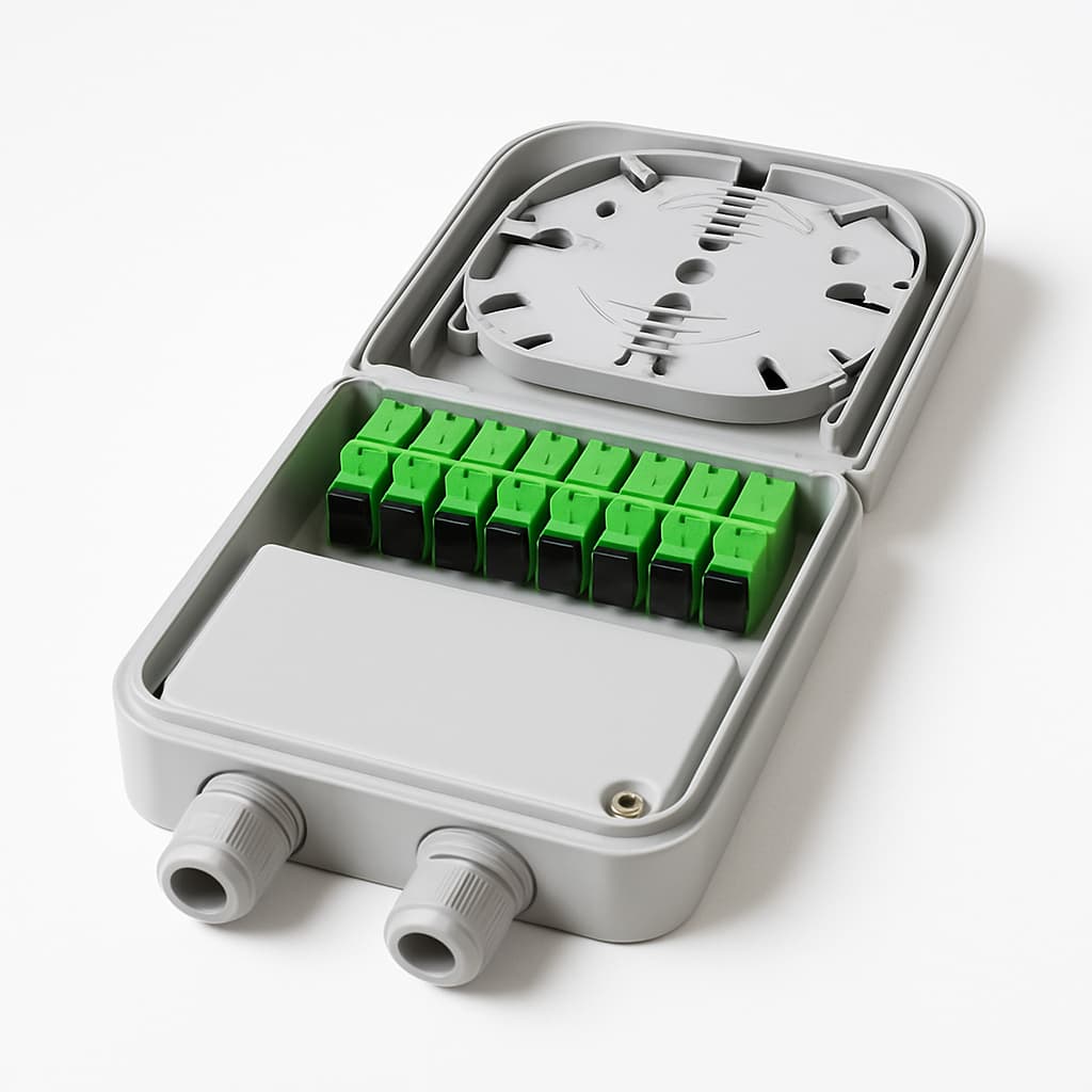 Telegartner H02050A0188 ODB54 Distribution Box with Splice/Patch Cassette — illustrative AI-generated image