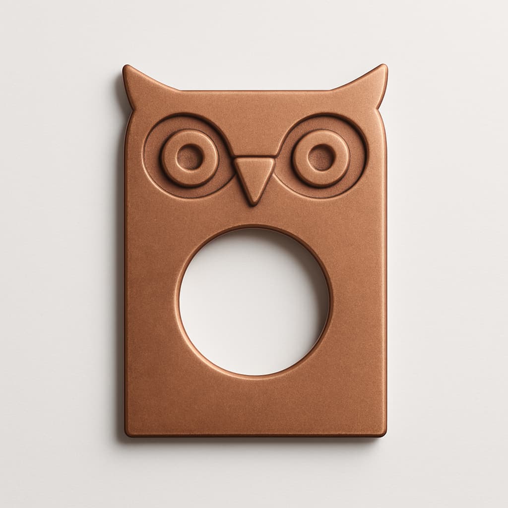 Telegartner H52025A0000 Owl Front Plate Copper — illustrative AI-generated image