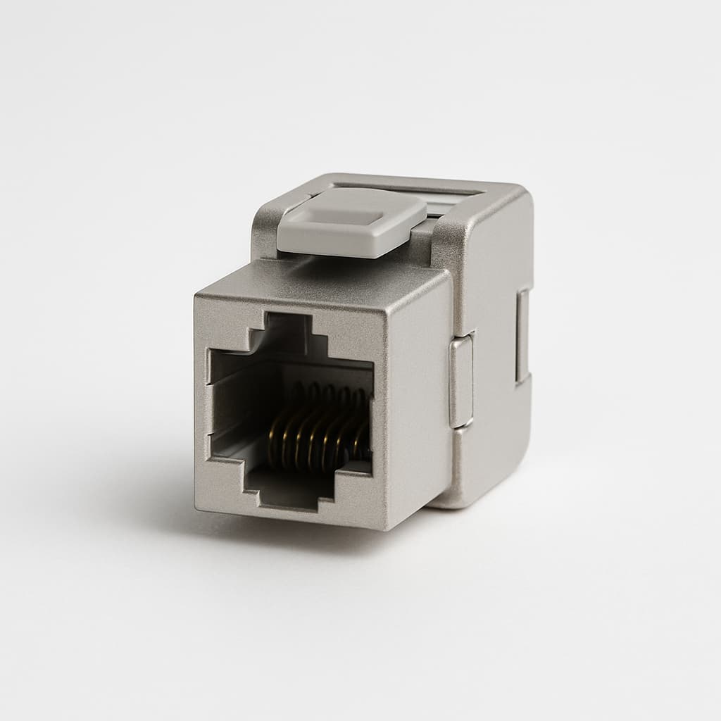 Telegartner J00020A0388C AMJ45 8/8 UP/0 Cat.5e without faceplate — illustrative AI-generated image