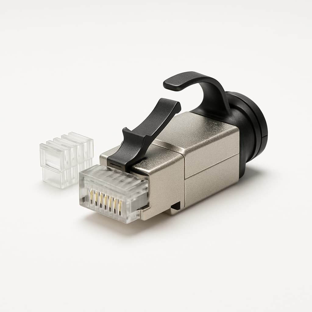 Telegartner J00026B0150 STX V6 RJ45 Plug Set — illustrative AI-generated image