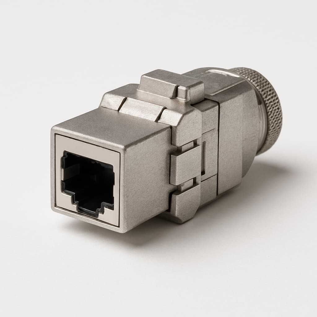 Telegartner J00029A0106 STX V6 Set with AMJ Coupler K Cat.6 — illustrative AI-generated image