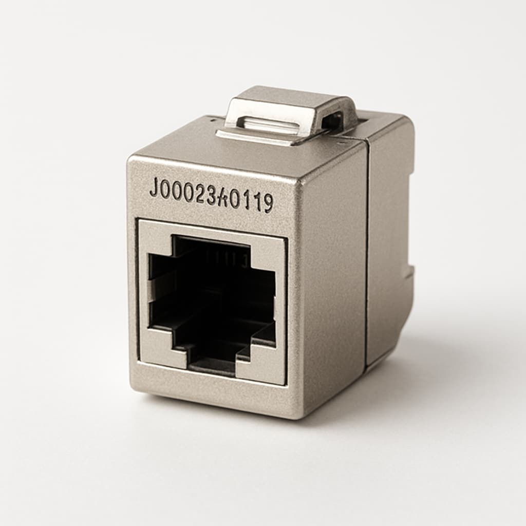 Telegartner J00029A0119 RJ45 Module Cat.6A Industry IP20 — illustrative AI-generated image