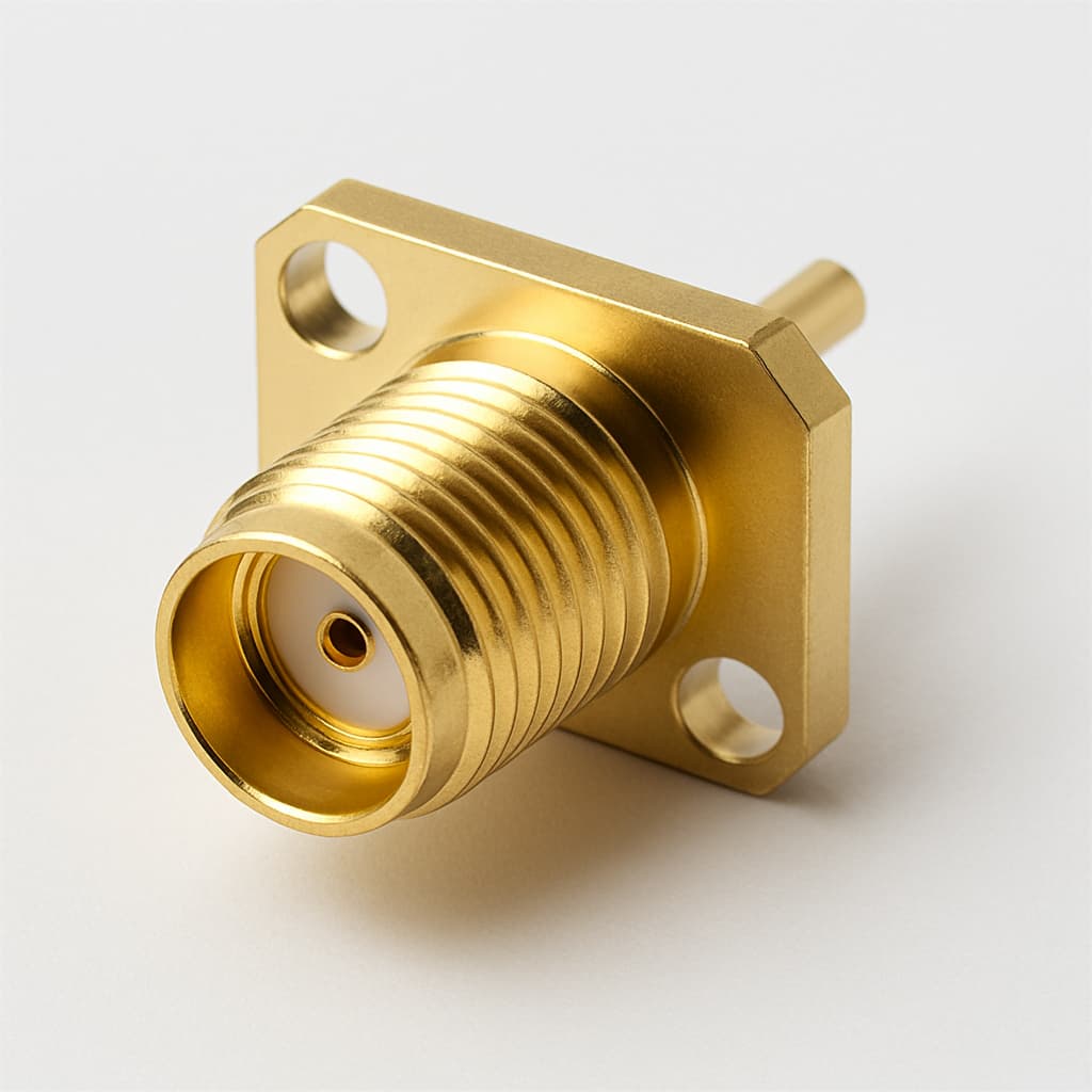 Telegartner J01151A0811Z SMA Receptacle with Flange — illustrative AI-generated image