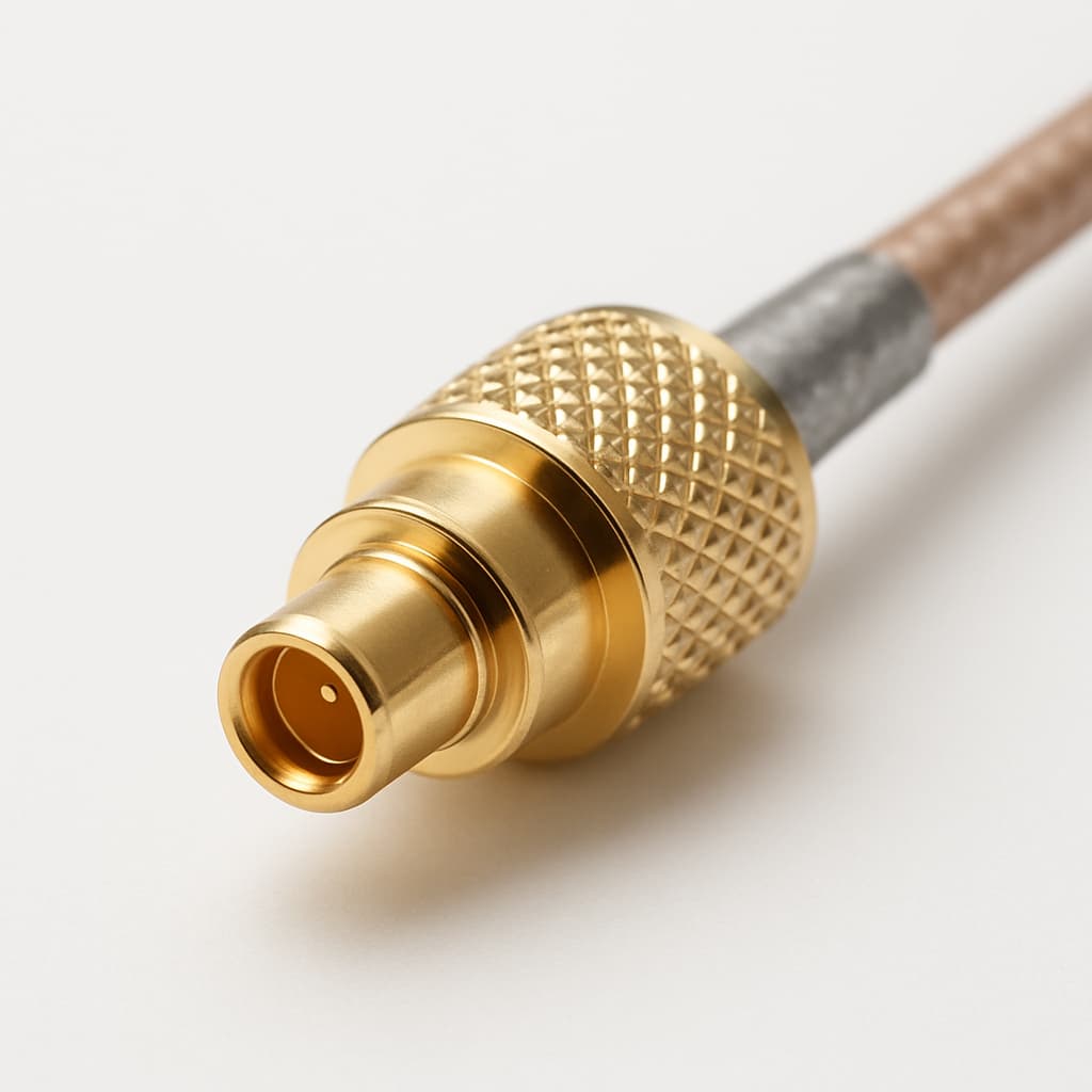 Telegartner J01340A0141W MMCX Plug for RG-316/U — illustrative AI-generated image