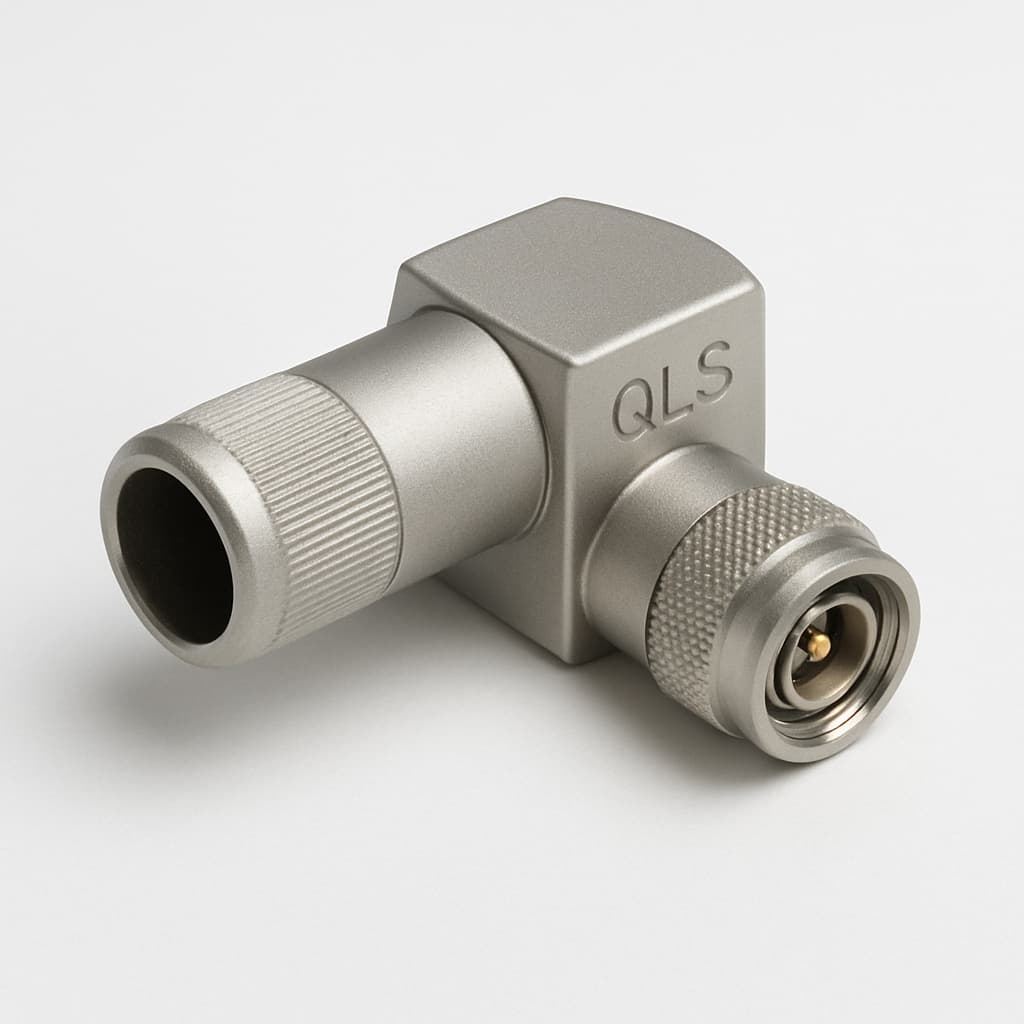 Telegartner J01420A0035Z QLS Angled Cable Plug — illustrative AI-generated image