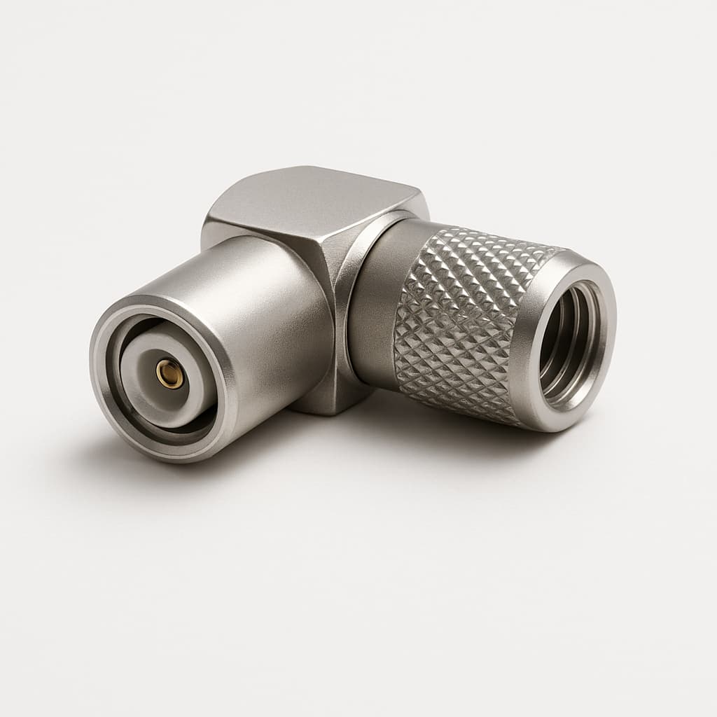 Telegartner J01420A0085Z QLS Angled Cable Plug — illustrative AI-generated image