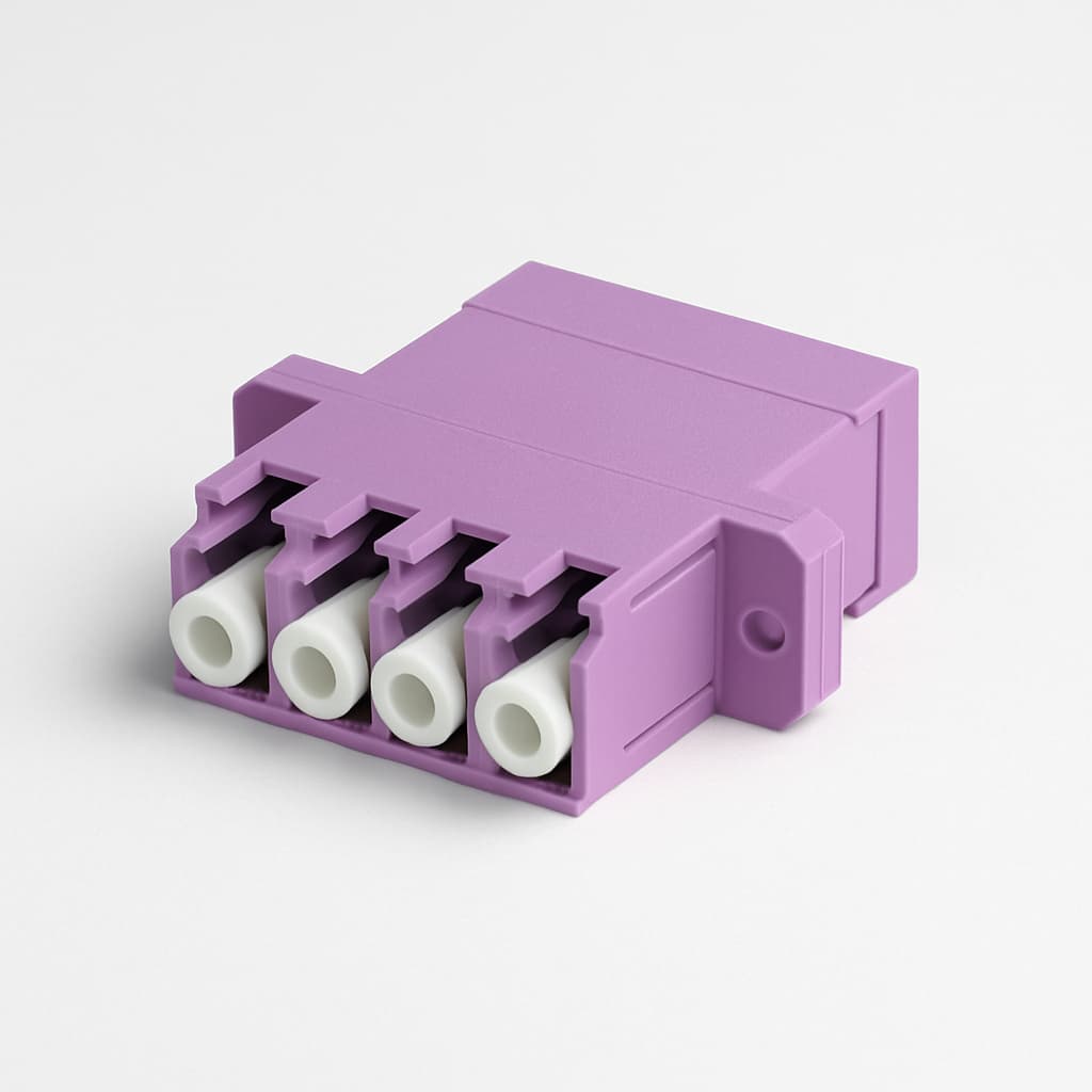 Telegartner J08071A0046 LC Quad Adaptor MM — illustrative AI-generated image