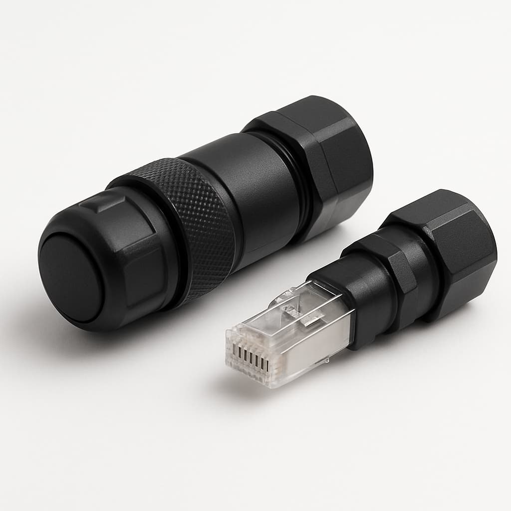 Telegartner J60026A0002 TOC Plug Set IP68 — illustrative AI-generated image