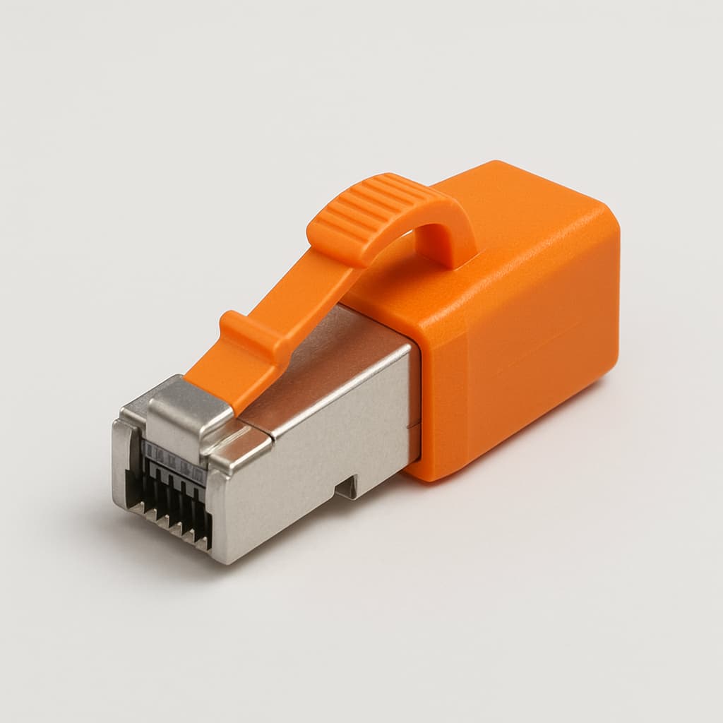 Telegartner J80026A0027 STX IP20 RJ45 Plug Cat.6 — illustrative AI-generated image
