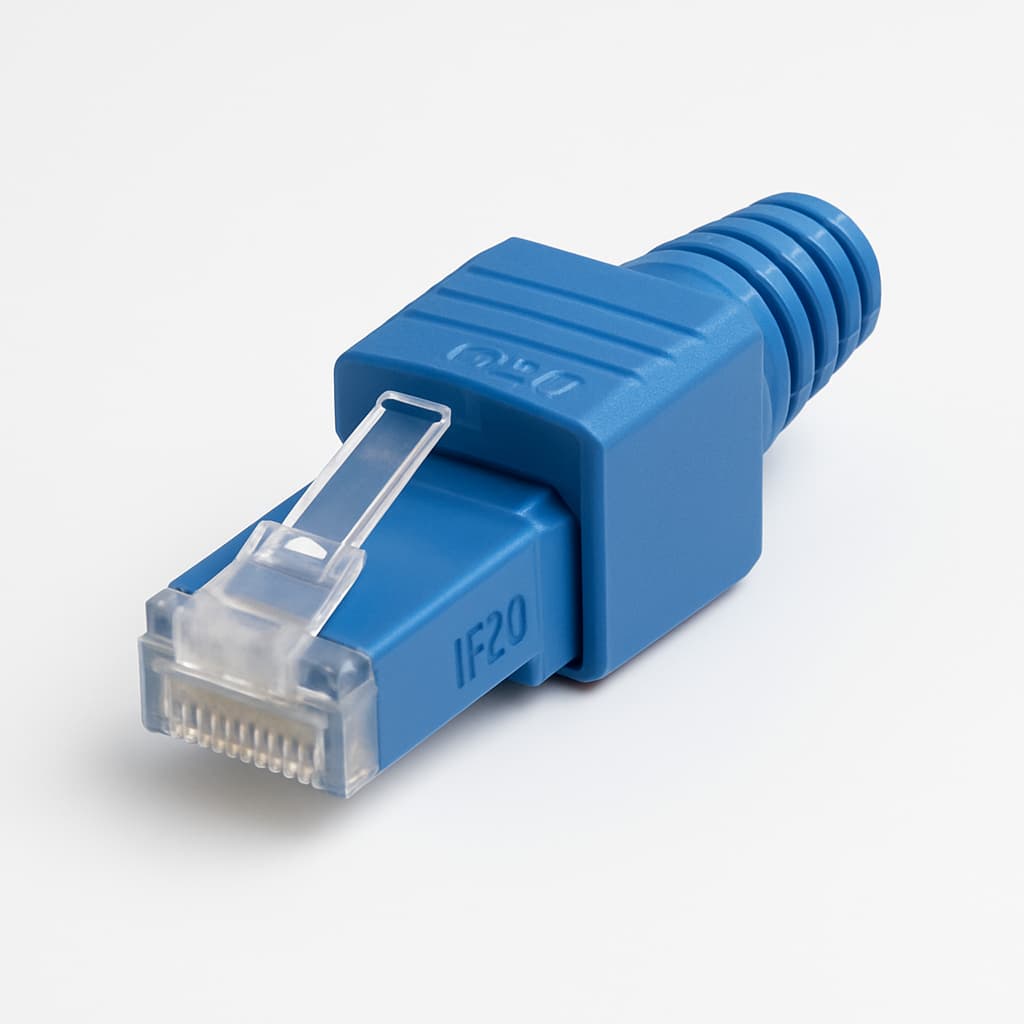 Telegartner J80026A0028 STX IP20 RJ45 Plug Cat.6 — illustrative AI-generated image