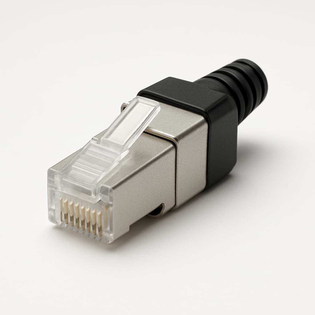 Telegartner J80026A0029 STX IP20 RJ45 Plug — illustrative AI-generated image