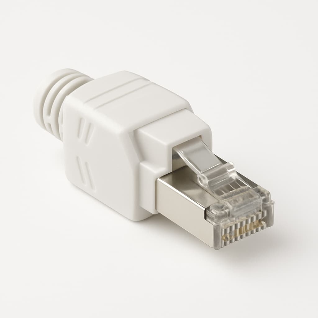 Telegartner J80026A0032 STX IP20 RJ45 Plug, Cat.6 — illustrative AI-generated image