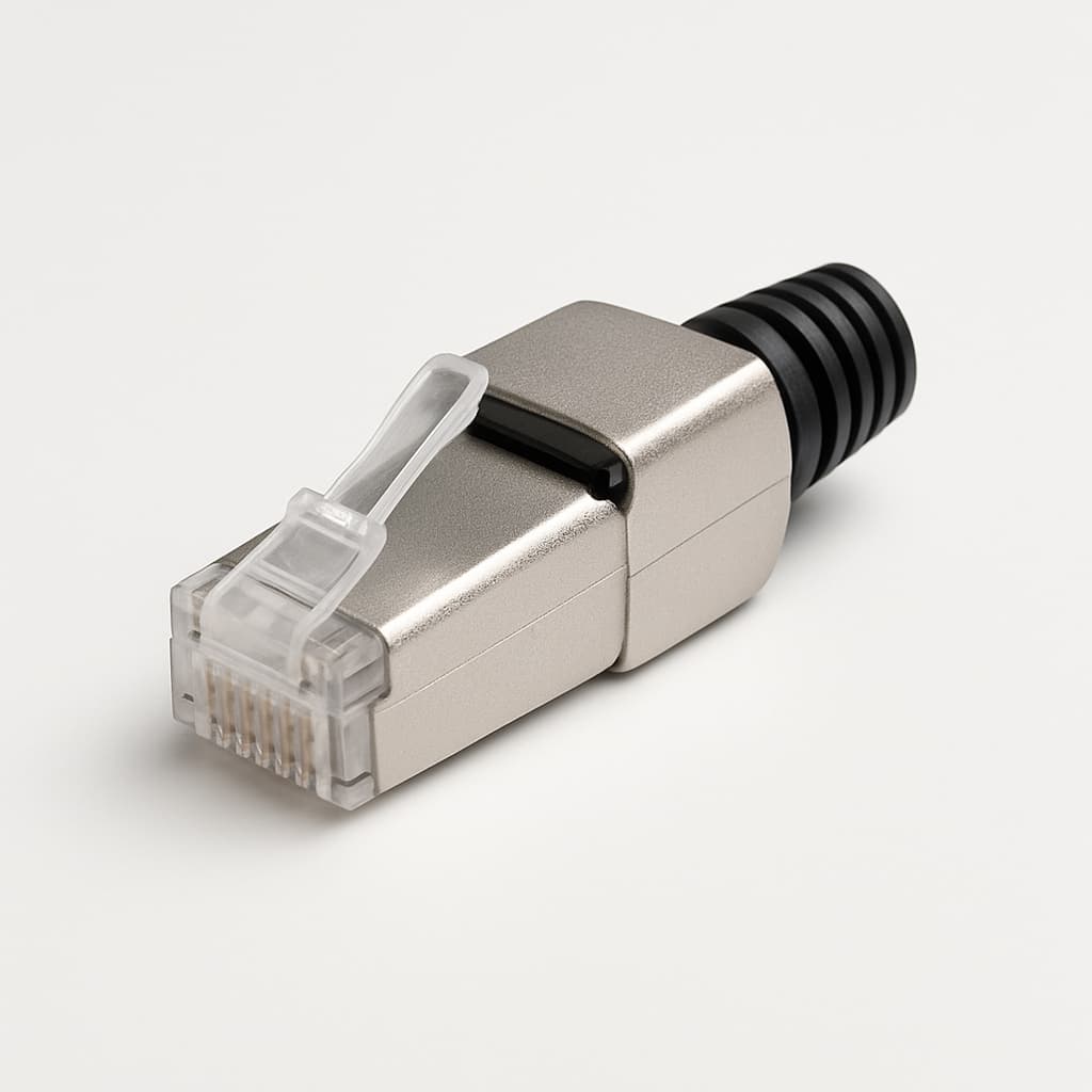 Telegartner J80026A0035 STX V4 RJ45 Plug Set — illustrative AI-generated image