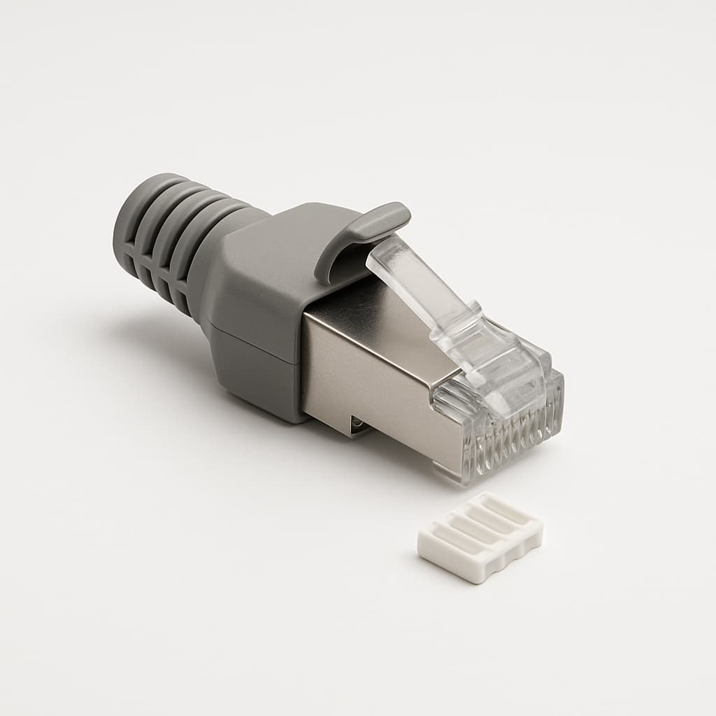 Telegartner J80026A0038 STX V5 RJ45 Plug Set — illustrative AI-generated image