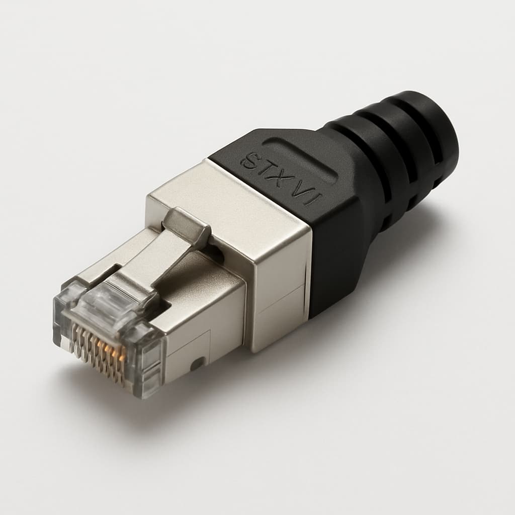 Telegartner J80026A0040 STX V1 RJ45 Plug Set — illustrative AI-generated image