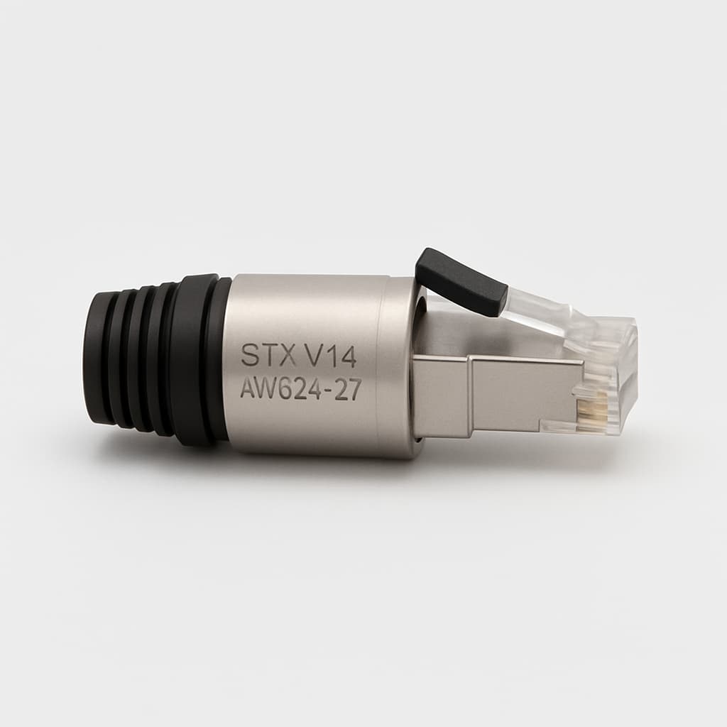 Telegärtner J80026A0041 STX V14 RJ45 Plug Set — illustrative AI-generated image