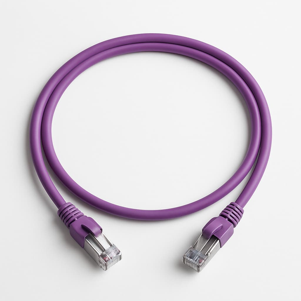 Telegartner L00001A0195 S/FTP Cat.6A Patch Cord, 1.5 m — illustrative AI-generated image