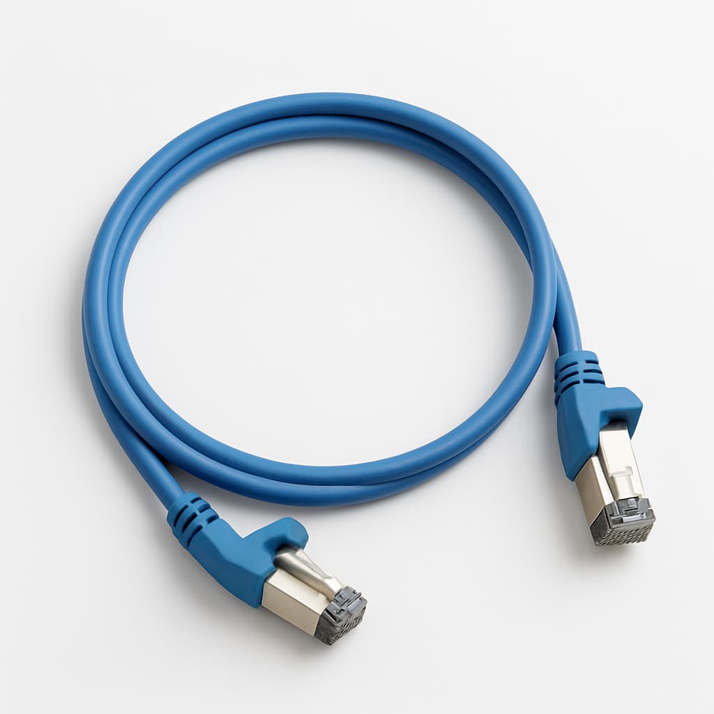 Telegartner L00001A0202 S/FTP Cat.6A 2.0m Blue — illustrative AI-generated image