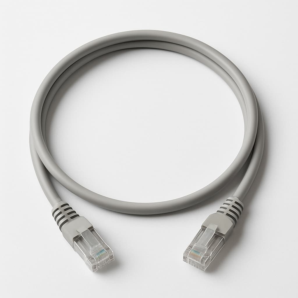 Telegartner L00001A0222 U/UTP Cat.6 1.5m LSZH Grey RAL 7035 — illustrative AI-generated image