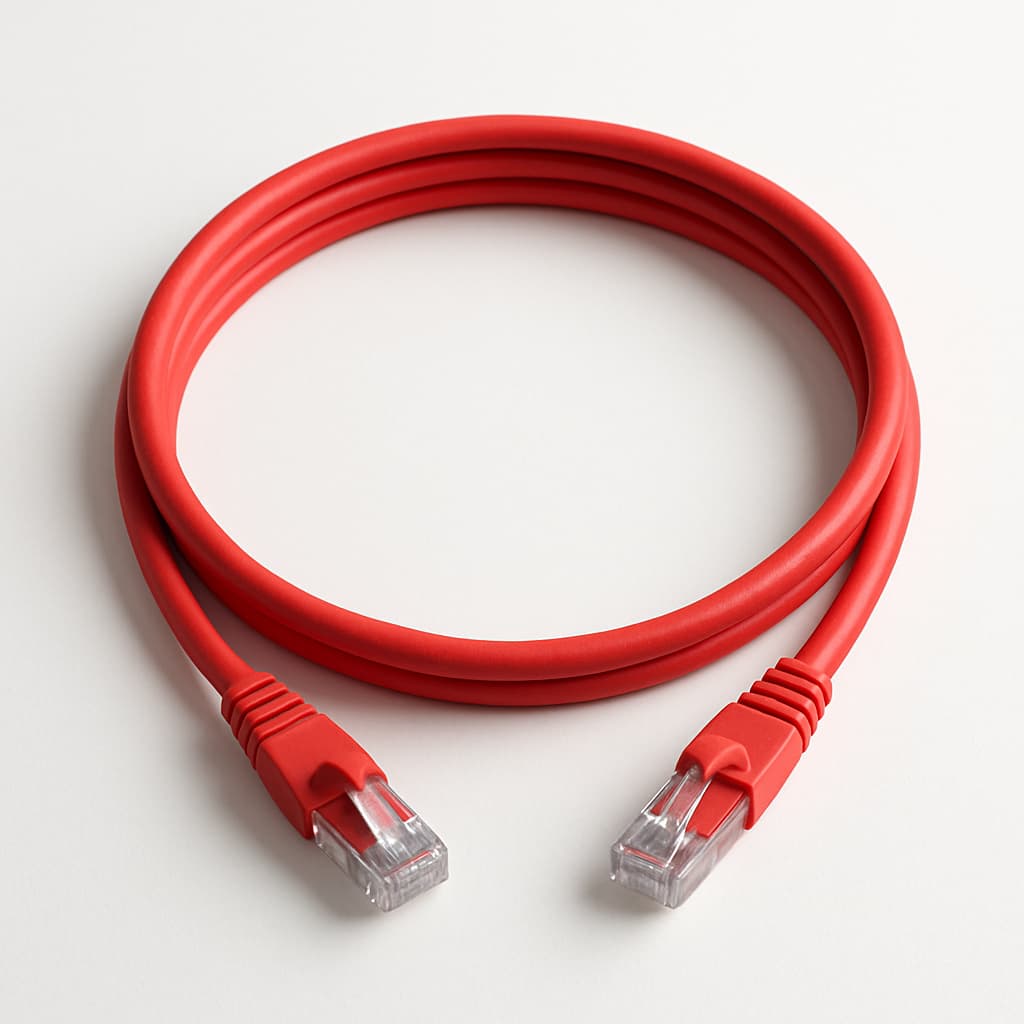 Telegärtner L00001D0043 F/UTP Cat.5e 1.5 m Red — illustrative AI-generated image