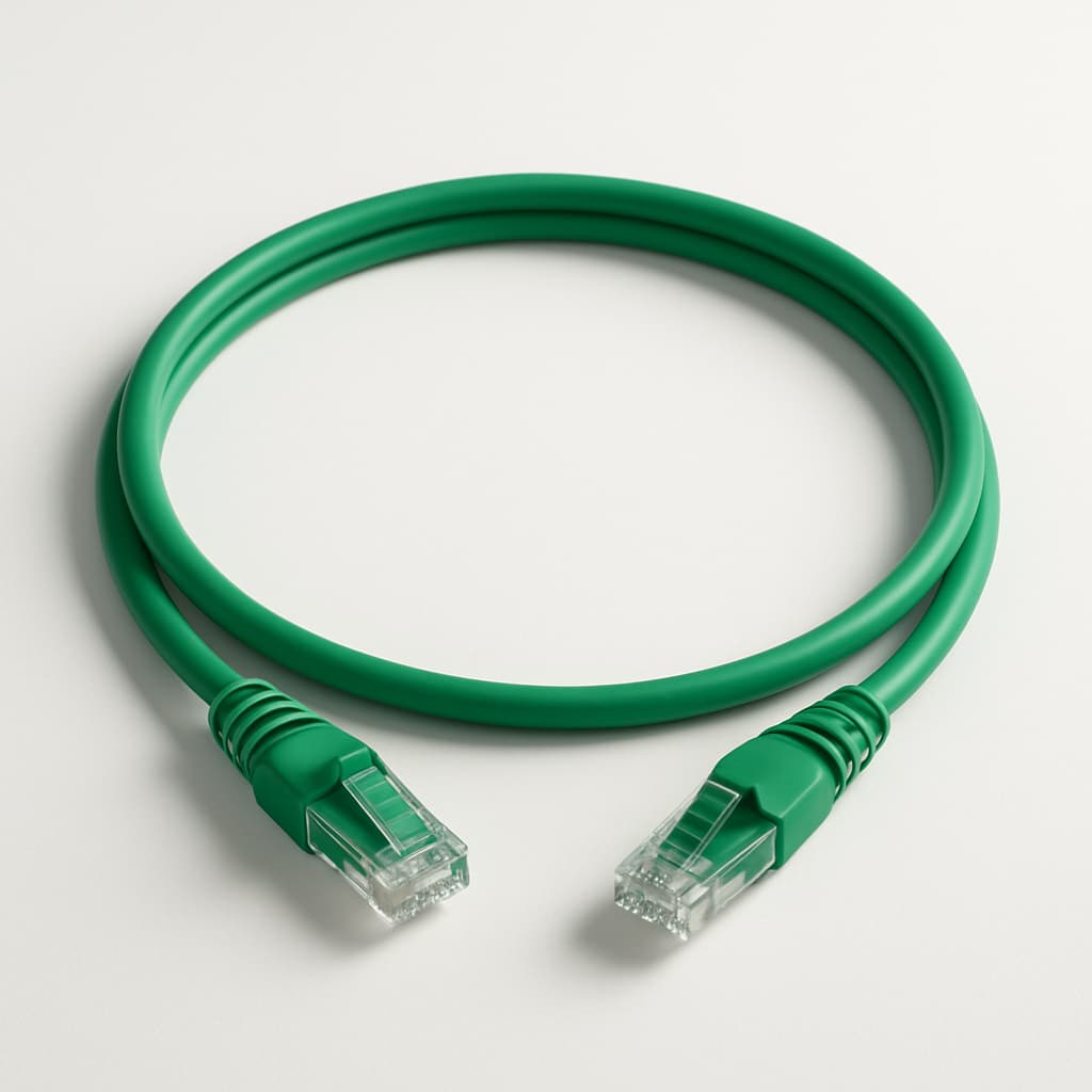 Telegartner L00001E0078 UTP CAT.5E 1.5 M MP8 100, Green — illustrative AI-generated image