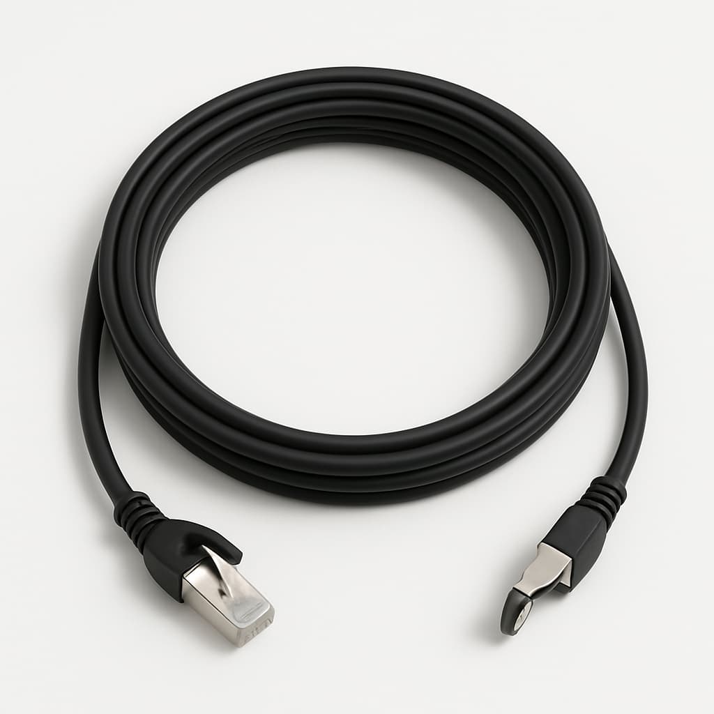 Telegartner L00004A0150 S/FTP Cat.6A LSZH Cable Assembly, 7.5 m — illustrative AI-generated image