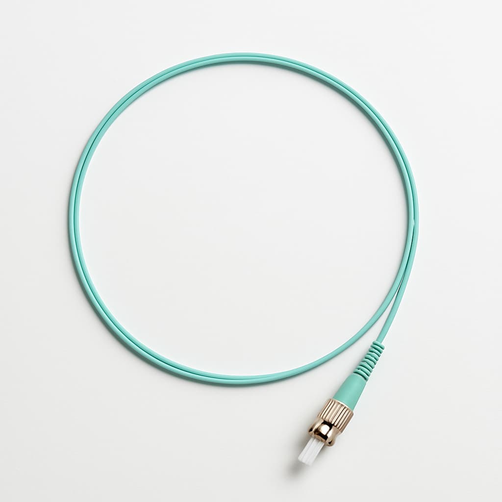 Telegartner L00819A0078 Fiber Pigtail OM3 G50/125 1 x ST, 1.5m — illustrative AI-generated image