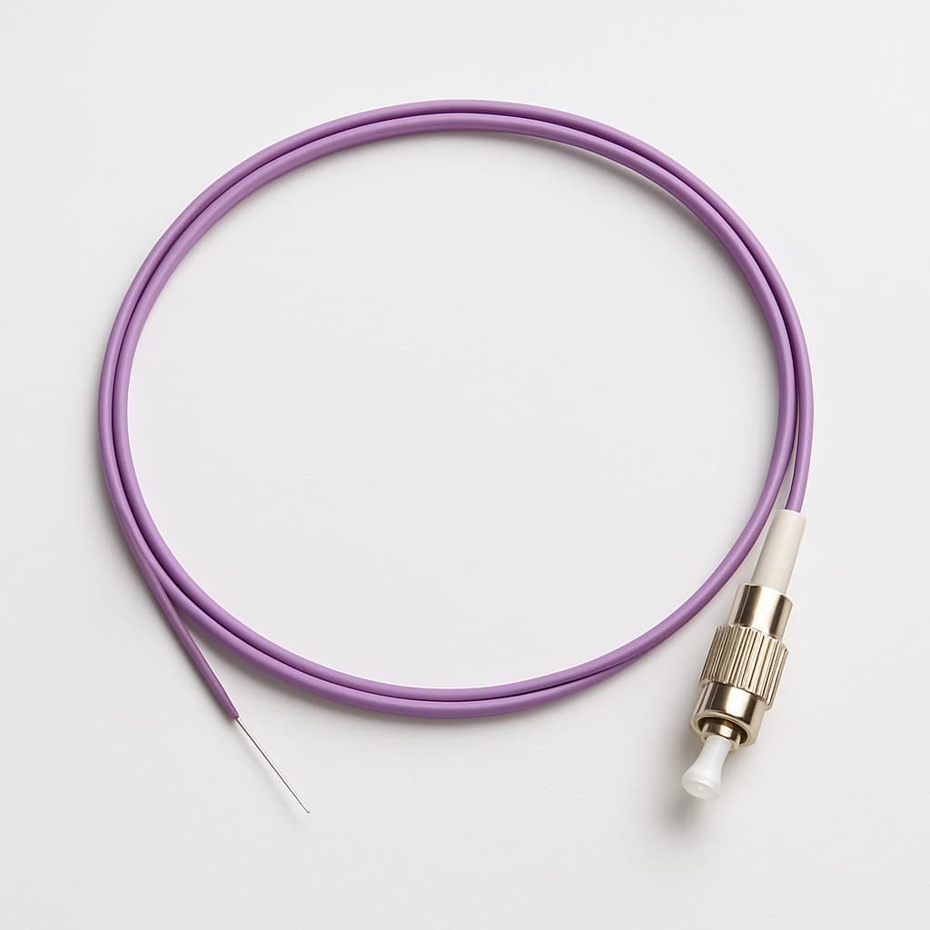 Telegartner L00829A0012 Fiber Pigtail OM4 G50/125 1 x FC 1.5m — illustrative AI-generated image