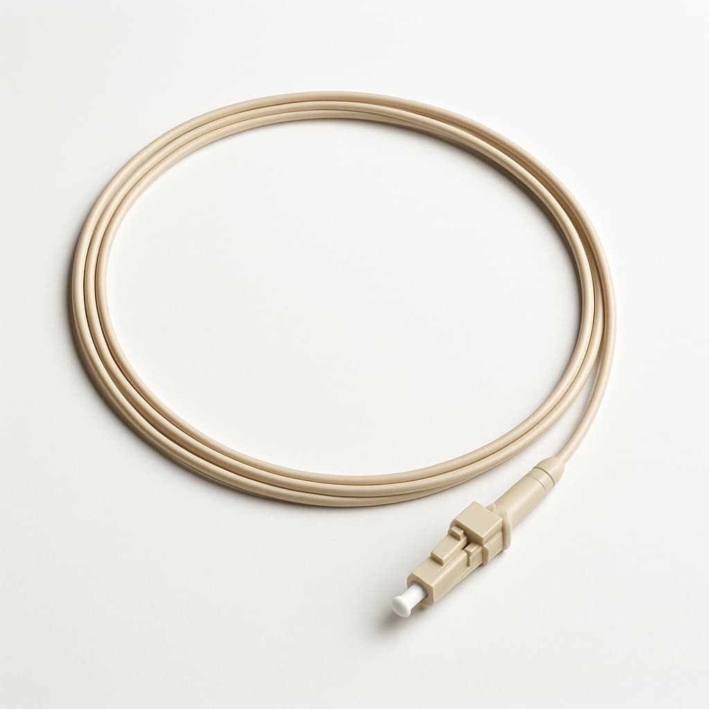 Telegartner L00879A0015 Pigtail Set 50/125 µm, LC Plug, Beige, 1.5 m — illustrative AI-generated image