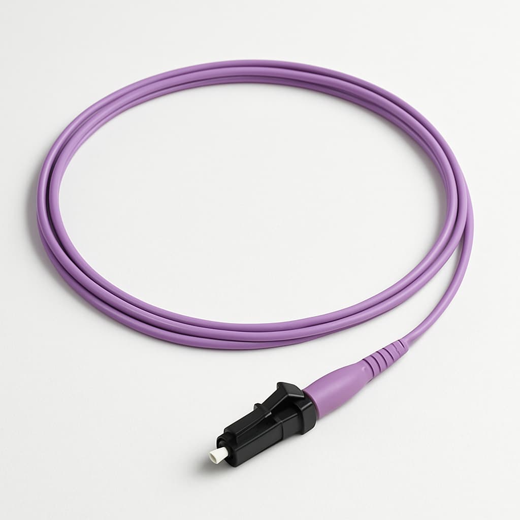 Telegartner L00879A0027 Pigtail Set G50/125 OM4 LC 1.5m — illustrative AI-generated image