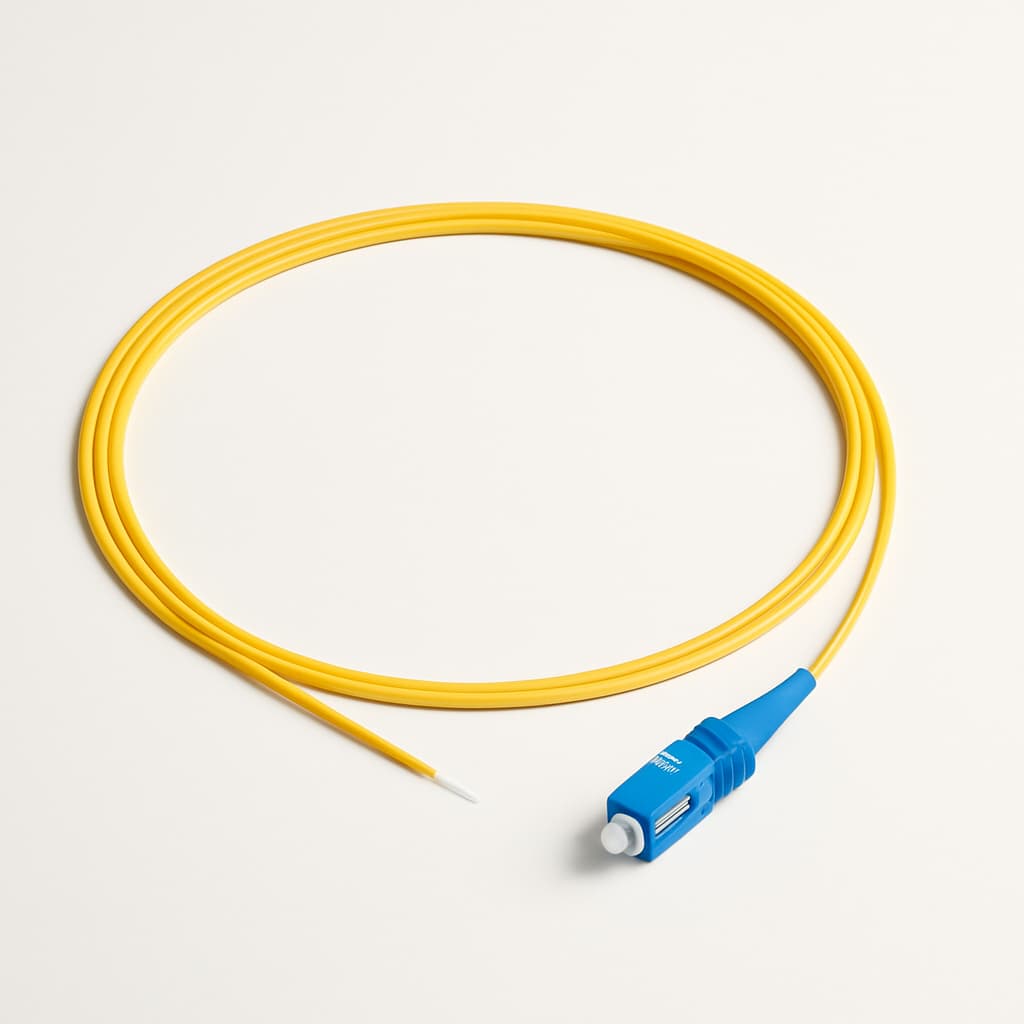 Telegartner L00889W0003 Fiber Pigtail OS2 E9/125 — illustrative AI-generated image