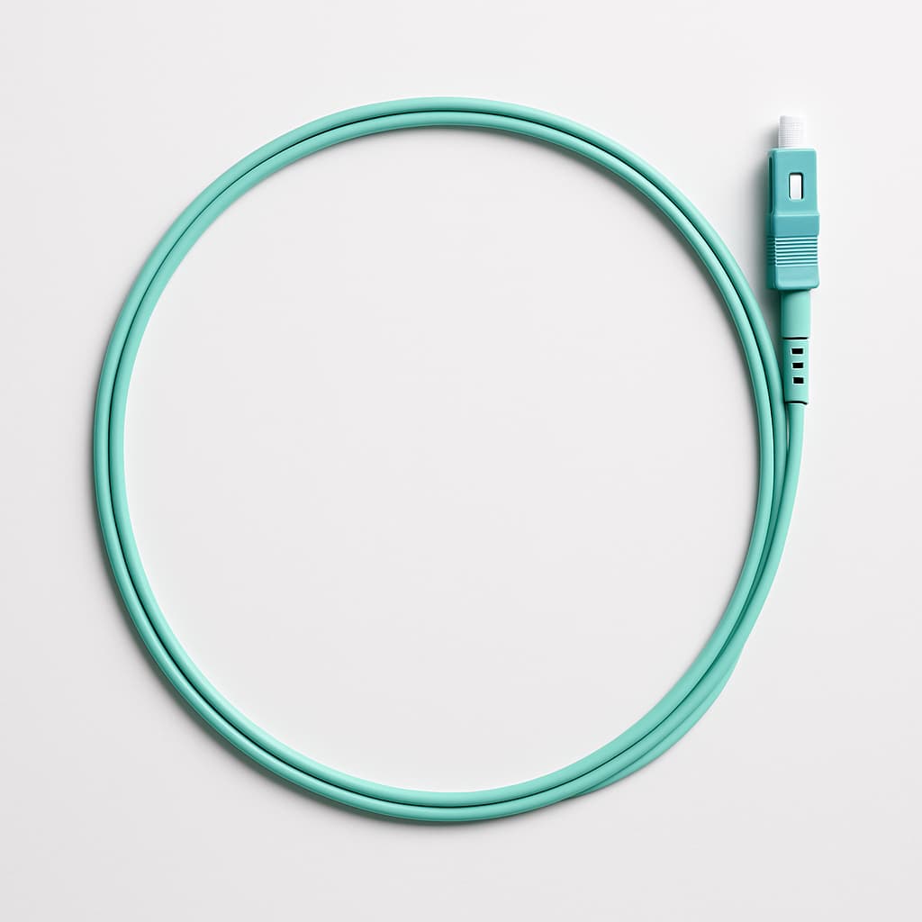Telegartner L00889W0058 Pigtail Set G50/125µ OM3, SC, 1.5 m — illustrative AI-generated image