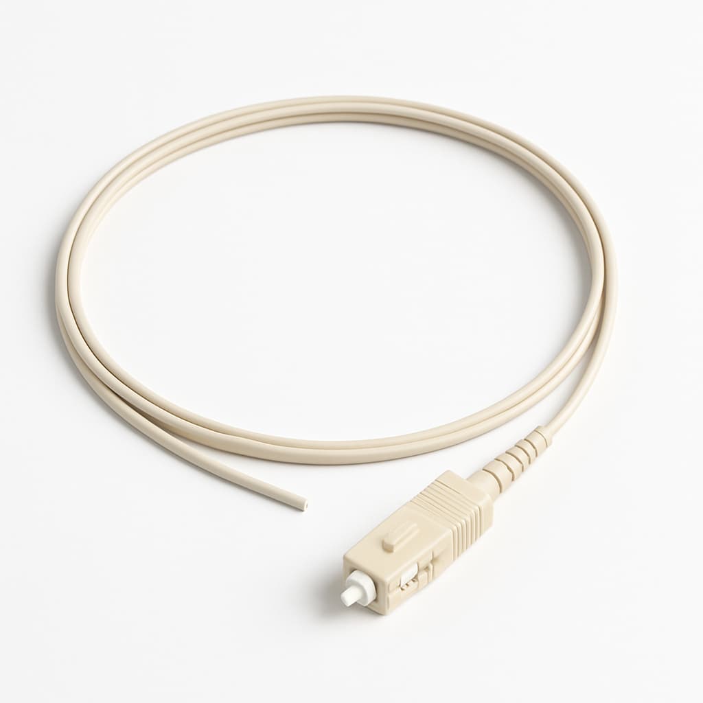 Telegartner L00889W0059 Pigtail Set G50/125µ OM2 — illustrative AI-generated image